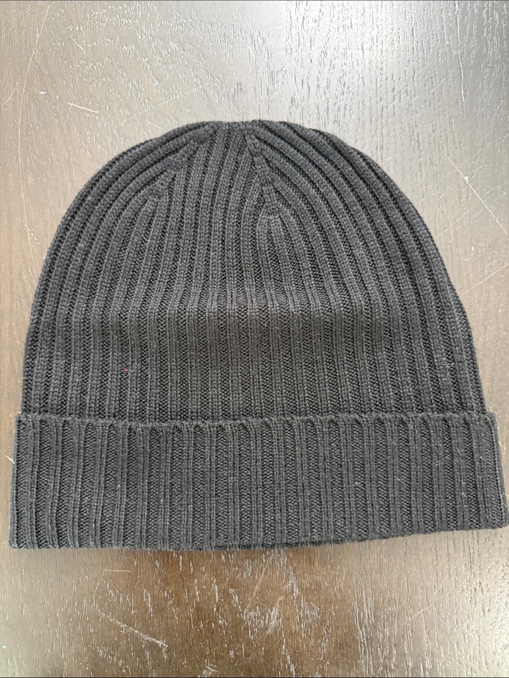 Classic Black Ribbed Knit Beanie